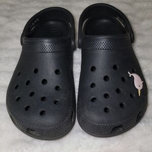 Women's Black Clogs with Norwal Charm